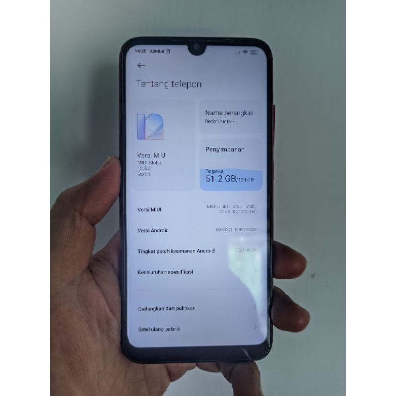 Redmi note 7 ram 4/128GB Batangan normal