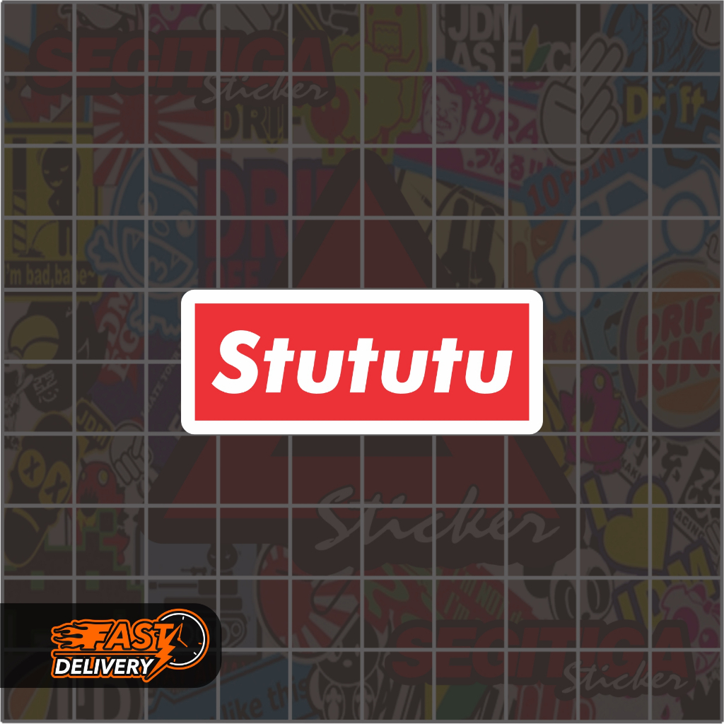 Sticker Stututu Ukuran 7.5 x 3 Cm