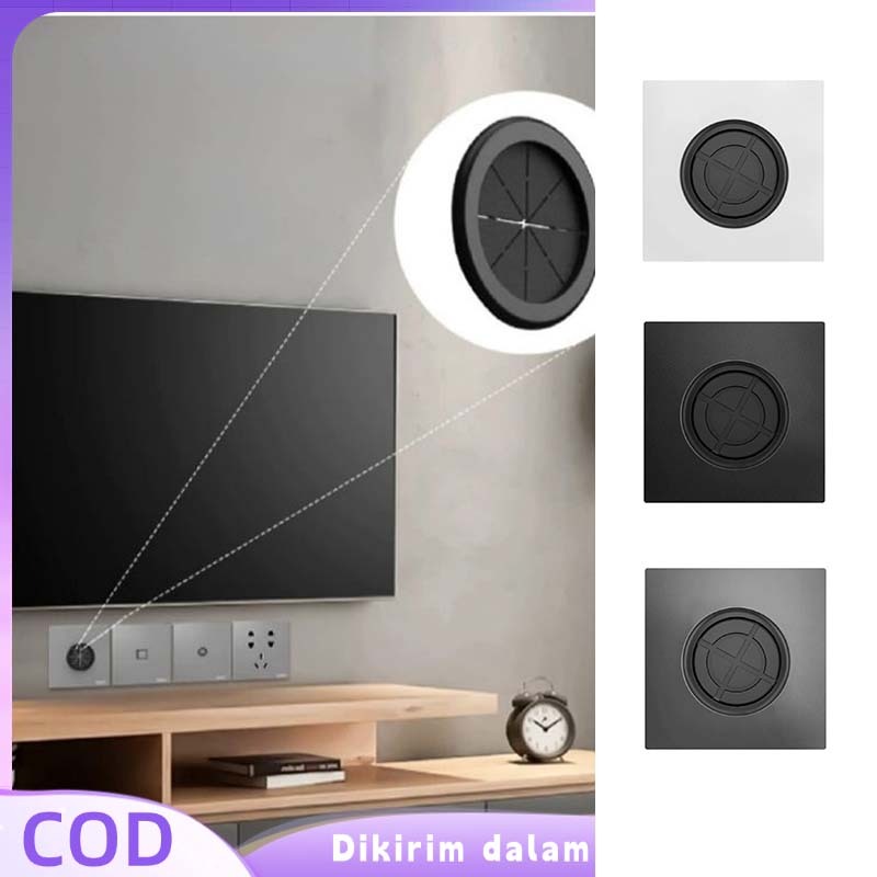 2pcs Dekorasi Penutup Lubang Kabel Dinding Soket Kabel Socket Blank Panel Universal Tutup Lubang Kab