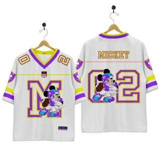 JERSEY RUGBY / JERSEY STREETWEAR MICKEY PUTIH UNGU