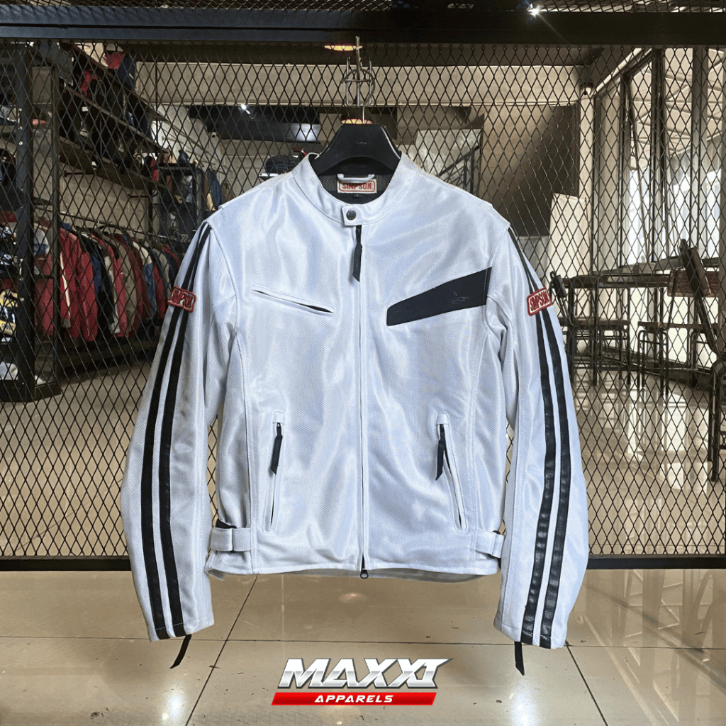 Jaket Motor Simpson | NSJ18 | White | Original Simpson Jaket Riding
