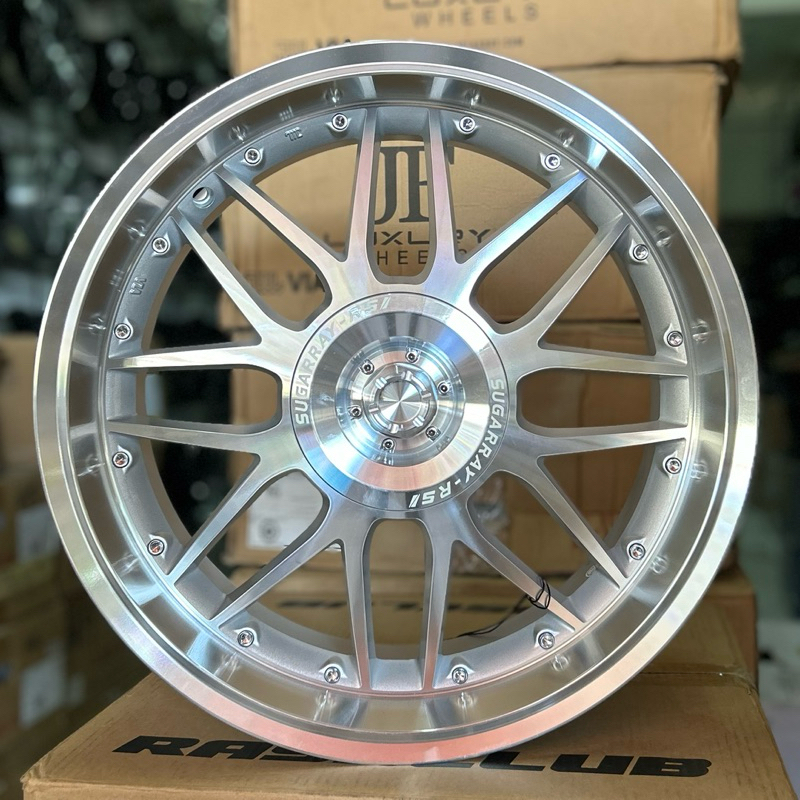 Velg Sugarray Ring 17 Lebar 7.5 Lubang 10 dan Lubang 8 Et 42 Warna Silver Full Face Polish | Velg R1