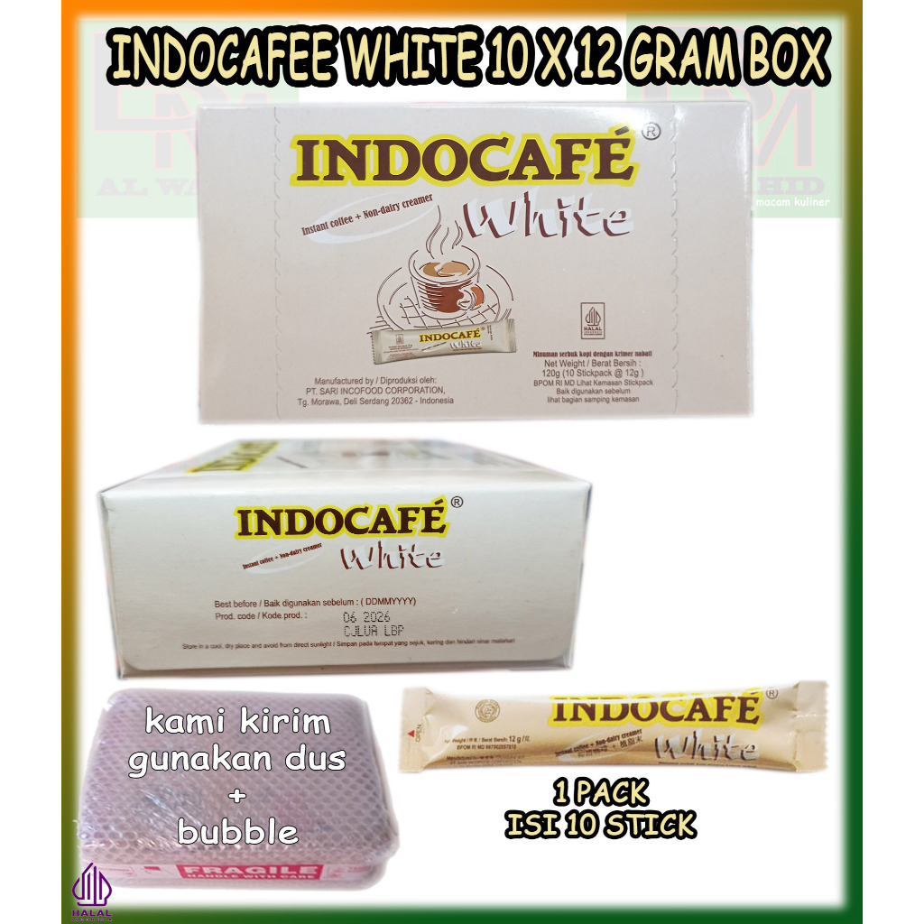 

Kopi Indocafe White Kemasan Box Isi 10 Stickpack