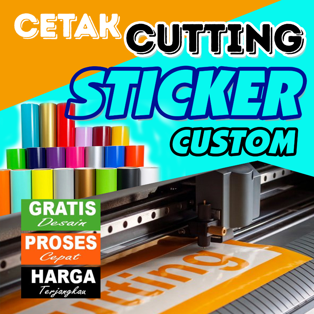

stiker cutting/cutting stiker custom desain nama logo