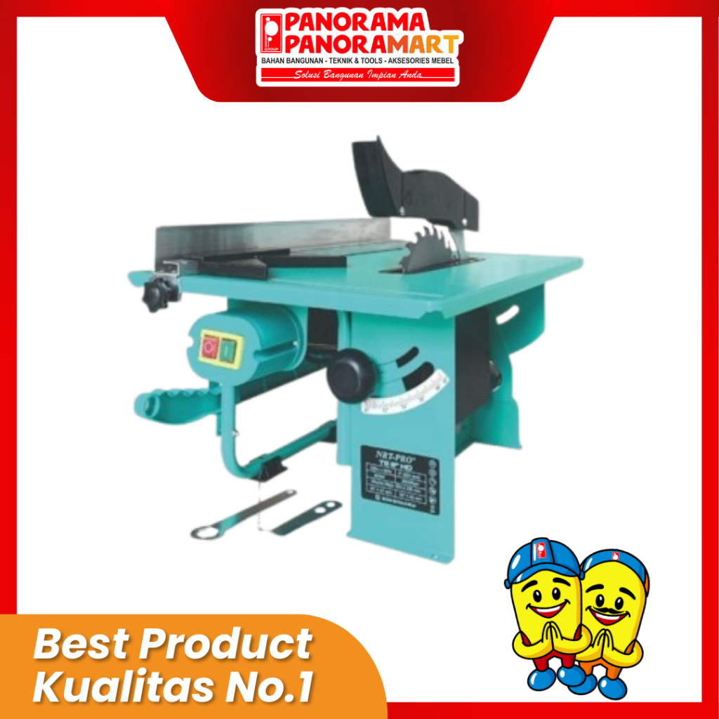MESIN TABLE SAW NRT TS200 HD - 8" / TABLE SAW / MESIN GERGAJI MEJA SAW BLADE TS 8" HD NRT-PRO