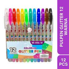 

PULPEN GEL WARNA GLITTER / GLITTER PEN SQUEEZY 12 WARNA