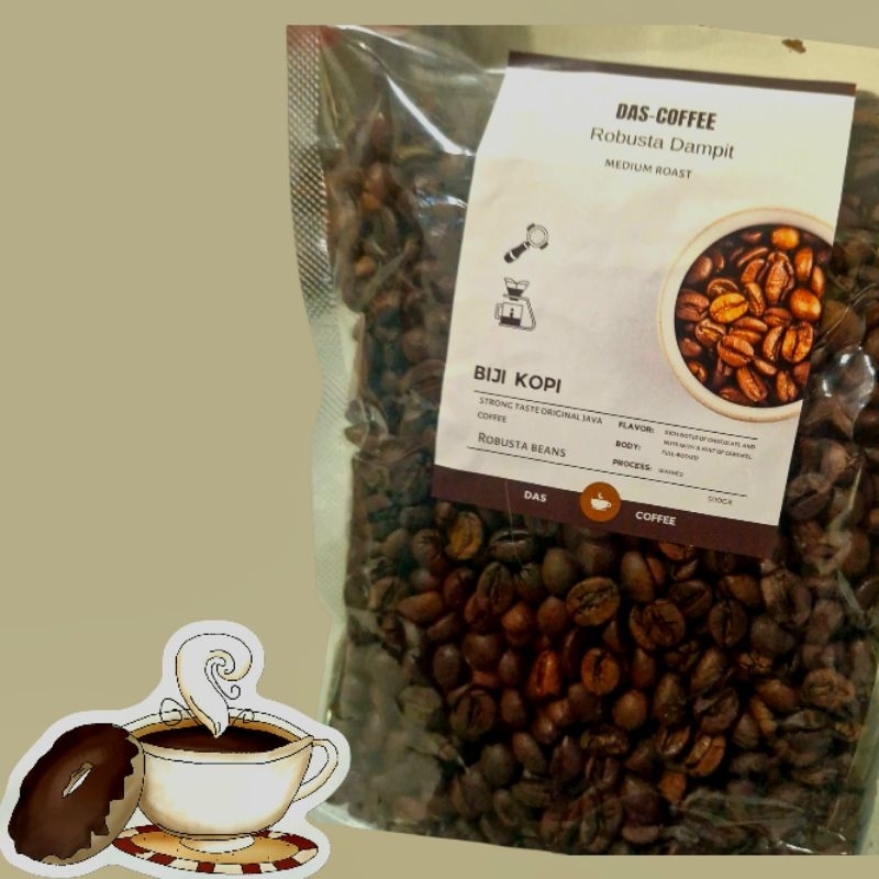

Kopi Robusta Dampit Grade A 500gr -DAS coffee (Biji Kopi)
