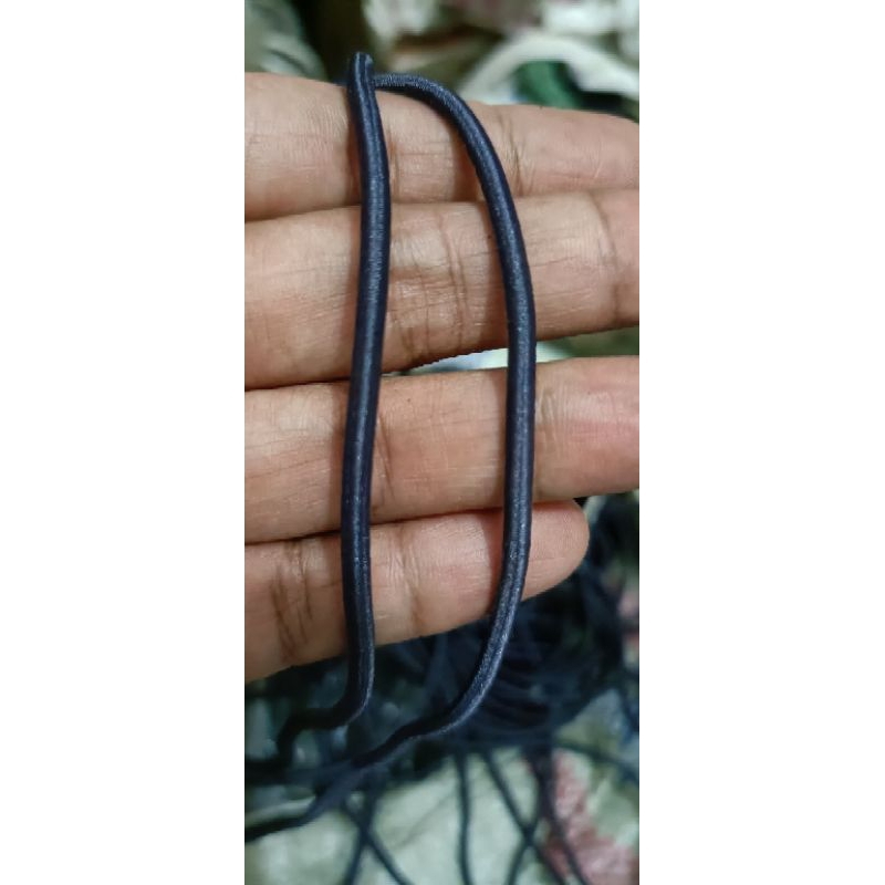 

tali karet bulat string biru navy 2mm