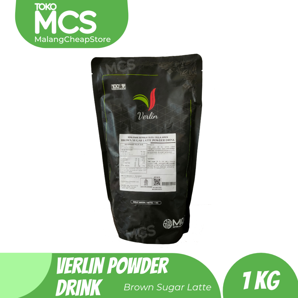 

VERLIN Bubuk Minuman rasa BROWN SUGAR LATTE / Verlin Bubble Drink 1kg