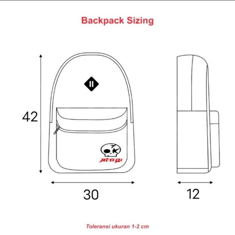 Hot Tas Ransel Polos Hitam Backpack Sekolah Laptop Keren Pria Wanita Premium Codura 1000 Gaya