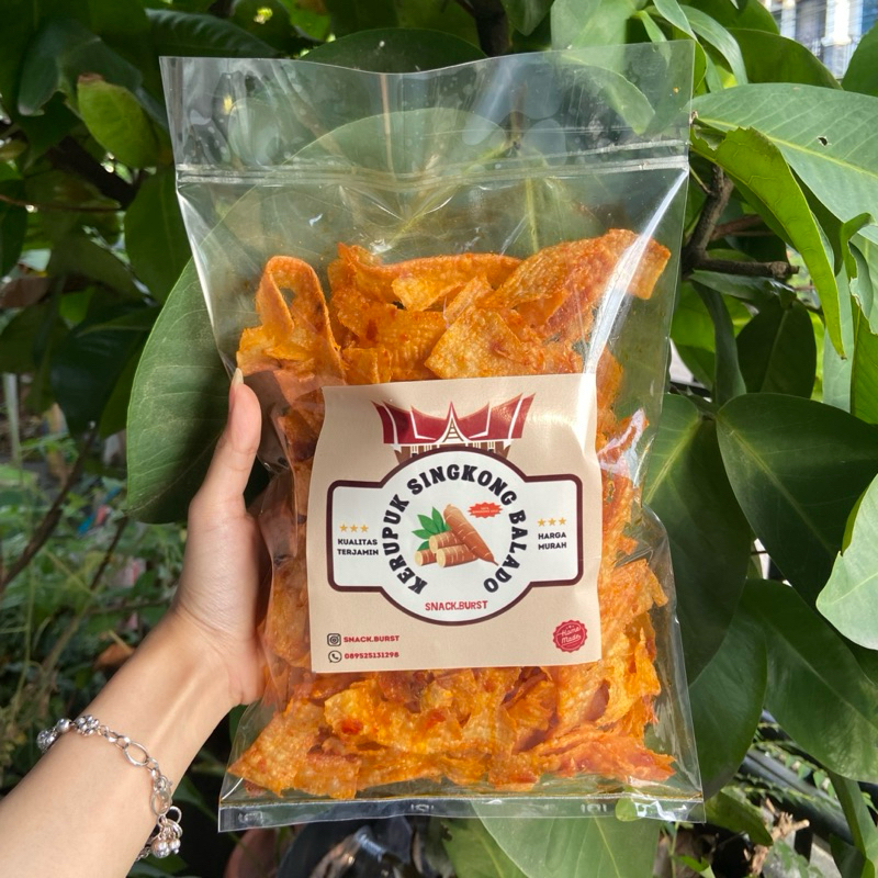 

KERUPUK/KERIPIK SINGKONG BALADO RUBIK MINANG CEMILAN RINGAN KELUARGA HOMEMADE GURIH RENYAH 120 250 GRAM