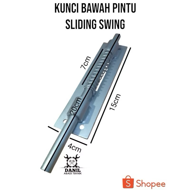 Slot Kunci Bawah Sliding Swing Kunci Bawah Pintu Sleding Aluminium