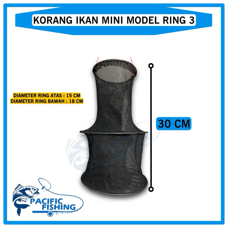 KOJA IKAN MODEL RING 3 mini 30Cm | KORANG IKAN BUBU IKAN | BERKUALITAS