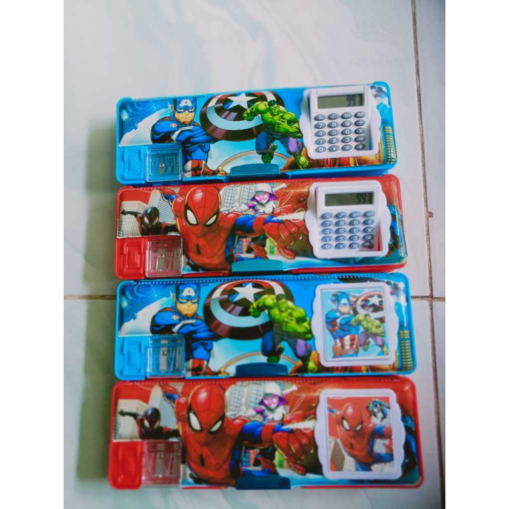 

Ay00! KOTAK PENSIL ANAK LAKI LAKI/KOTAK PENSIL KALKULATOR/KARAKTER SPIDERMAN