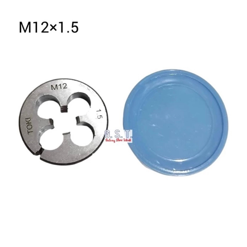 TOKI senai M12 x 1.5 mata senay drat luar Round Dies Senay senai M12 x 1.5 alat pembuat ulir drat lu