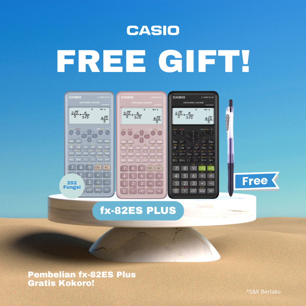 

Asaba Stationery - Kalkulator Sekolah/Kuliah Casio FX-82ES PLUS