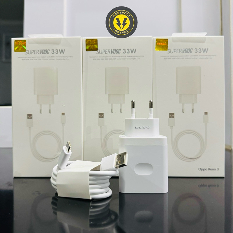 Charger Oppo 33 Watt Type C Support Super Vooc 100% Original / FastVolt