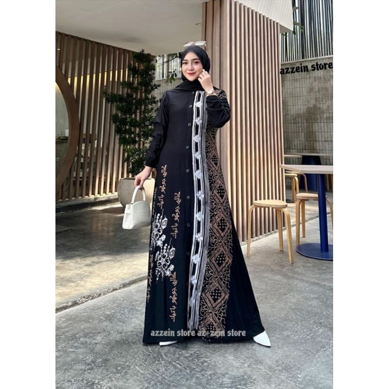 Azzein Store Gamis Batik Wanita Dewasa Gamis Batik Remaja  Dress Wanita Baju Gamis Wanita Bisa COD