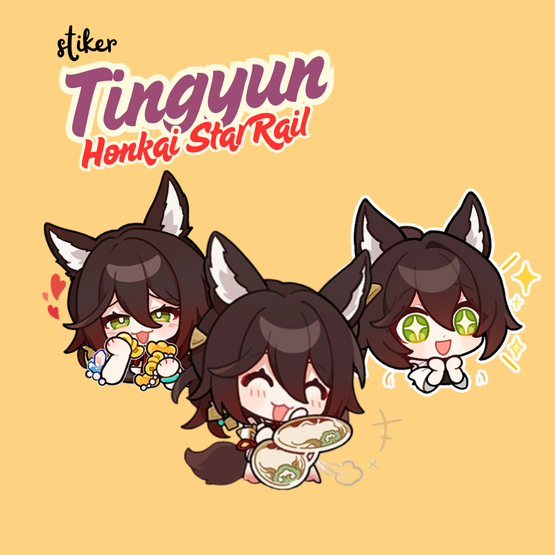 

STIKER TINGYUN HSR | STICKER TINGYUN HONKAI STAR RAIL 7 CM VINYL GLOSSY ANTI AIR