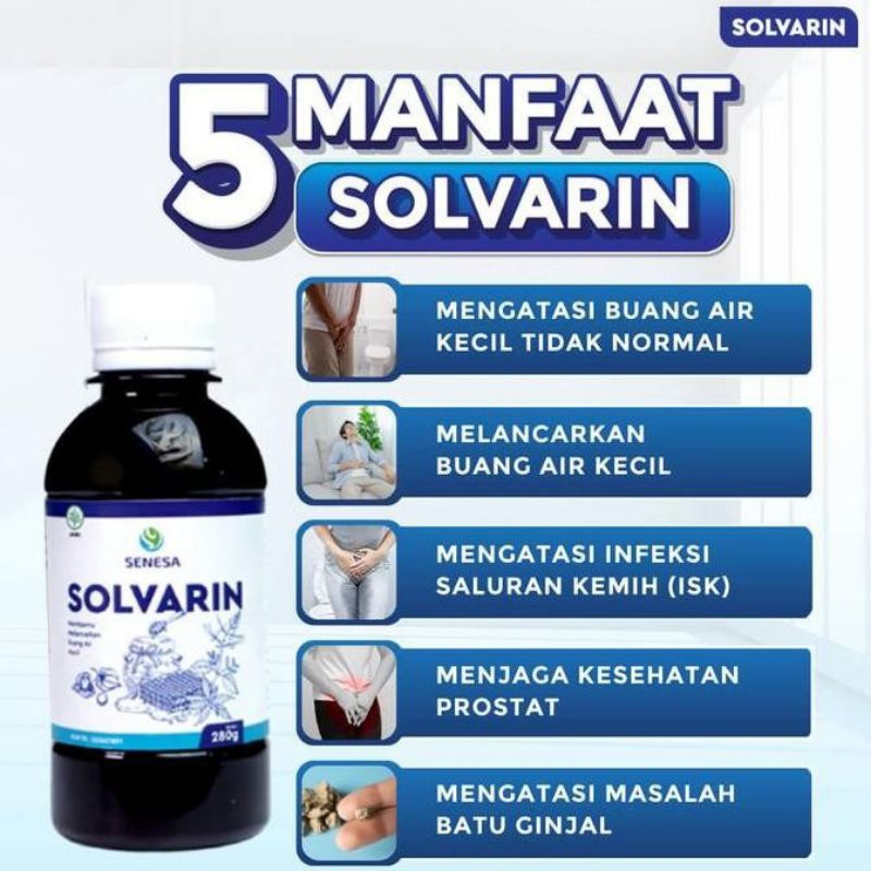 Solvarin Madu Obat Sering Kencing Infeksi Saluran Perkemihan Batu Ginjal Prostat Original
