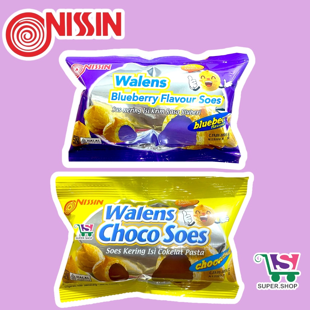 

Nissin Walens Choco / Bluberry Soes Kering ECER 16 Gram