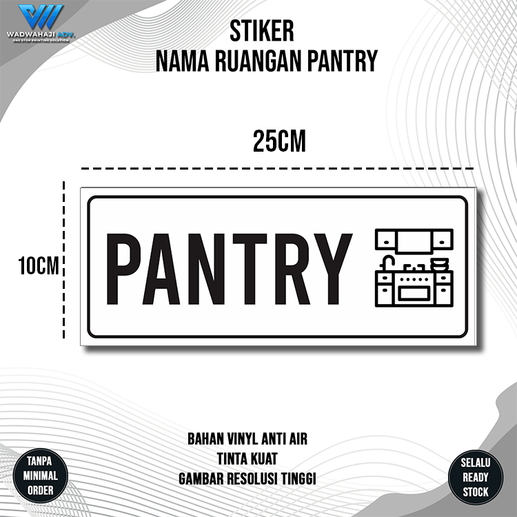 

Stiker Nama Ruangan Pantry | Petunjuk Pantry Stiker nama Ruangan Wadwahaji