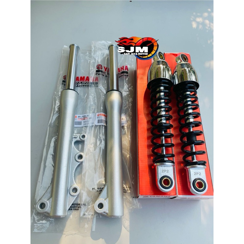 Paketan Ashock depan Plus Tabung plus Shockbreaker belakang Jupiter z Lama Jupiter z Burhan Fizr Veg