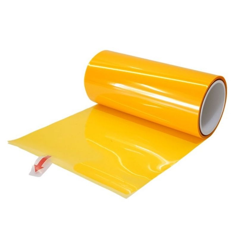 TIRAI PVC CURTAIN ORANGE TRANSPARAN / GORDEN PLASTIK / 2 MM (TINGGAL PASANG)