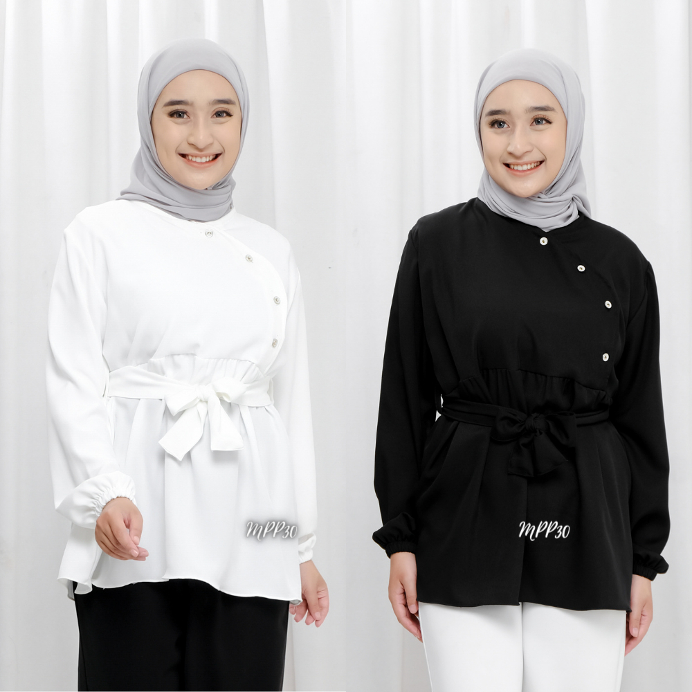 Zirest Blouse Wanita Korea / Atasan Kantor Wanita Kasual / Blouse Elegan Korea / Blouse Hijab Friend