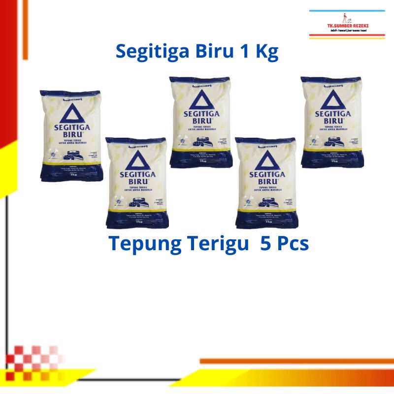 

[PAKET HEMAT ISI 5] Tepung Segitiga Biru 1 KG PROMO MURAH /SegitigaTepung Terigu 1 Kg PROMO MURAH
