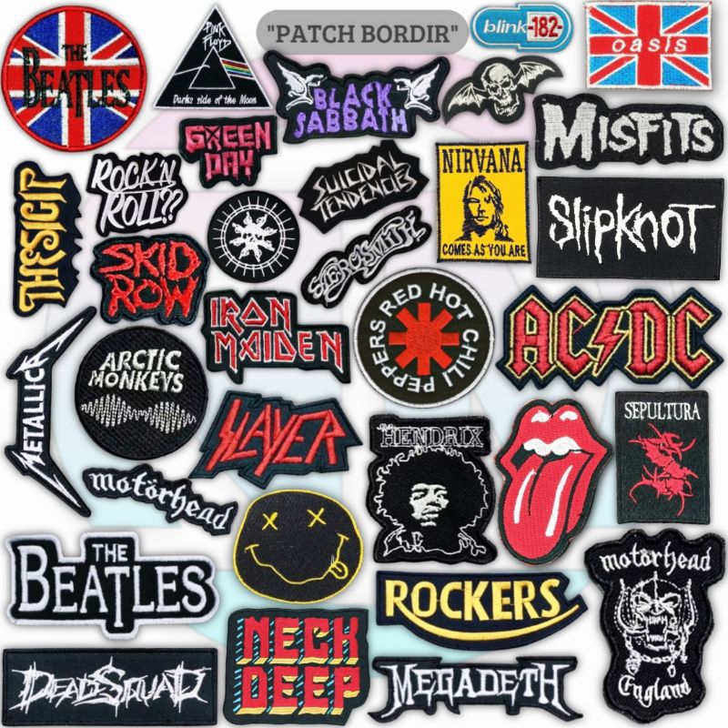Rivern - Aksesoris Bordir Patch Jahit Logo Band Musik Keren Hype Emblem Iron Patch Bordir Patch Band