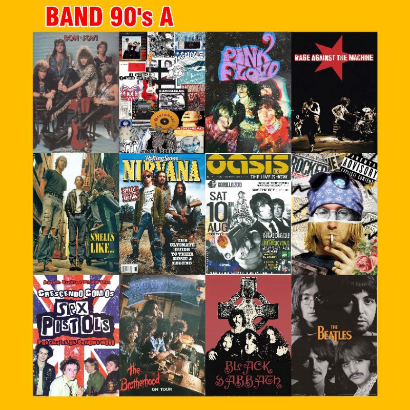 poster dinding band poster band 90's big size