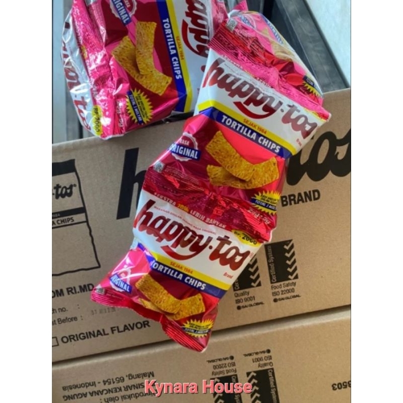 

Happy Tos Snack Tortila Chips Merah 50x25gr (Karton)