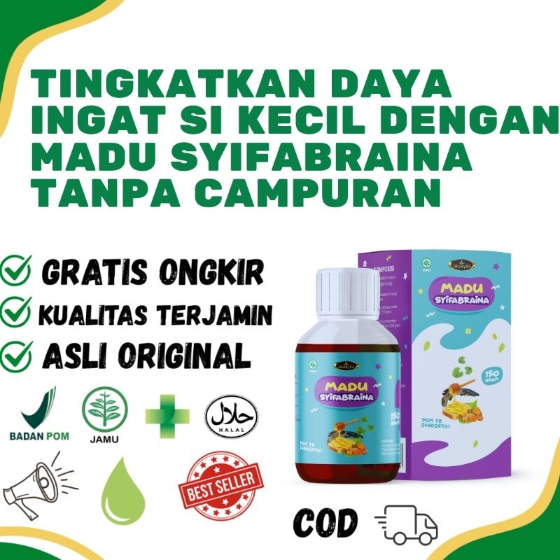 

Madu asli murni vitamin anak syifabraina untuk daya tahan tubuh dan kecerdasan otak asli alami bpom