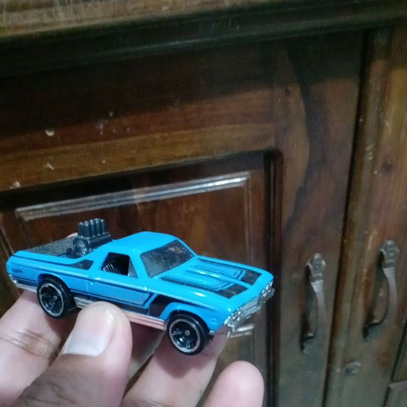 RARE El Camino Blue Biru Truck Pickup Loose Off Road Hw Hot Wheels Hotwheels Modern Classic Diecast 
