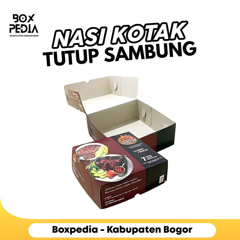 Box Catering Custom Premium - Tutup Sambung - Cetak Logo & Desain Sendiri (Minimal Order) Kotak Nasi