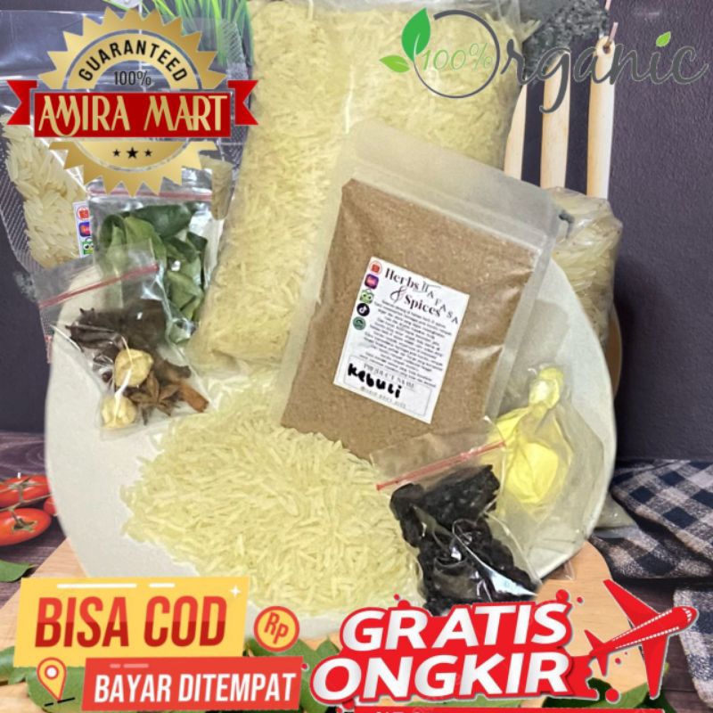 

Paket komplit Bumbu Nasi kebuli + Beras Basmati 1kg
