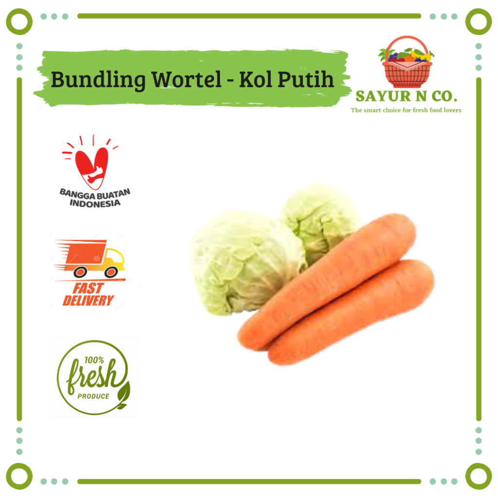 

Bundling Wortel - Kol Putih 400gr | Sayur N Co Bekasi