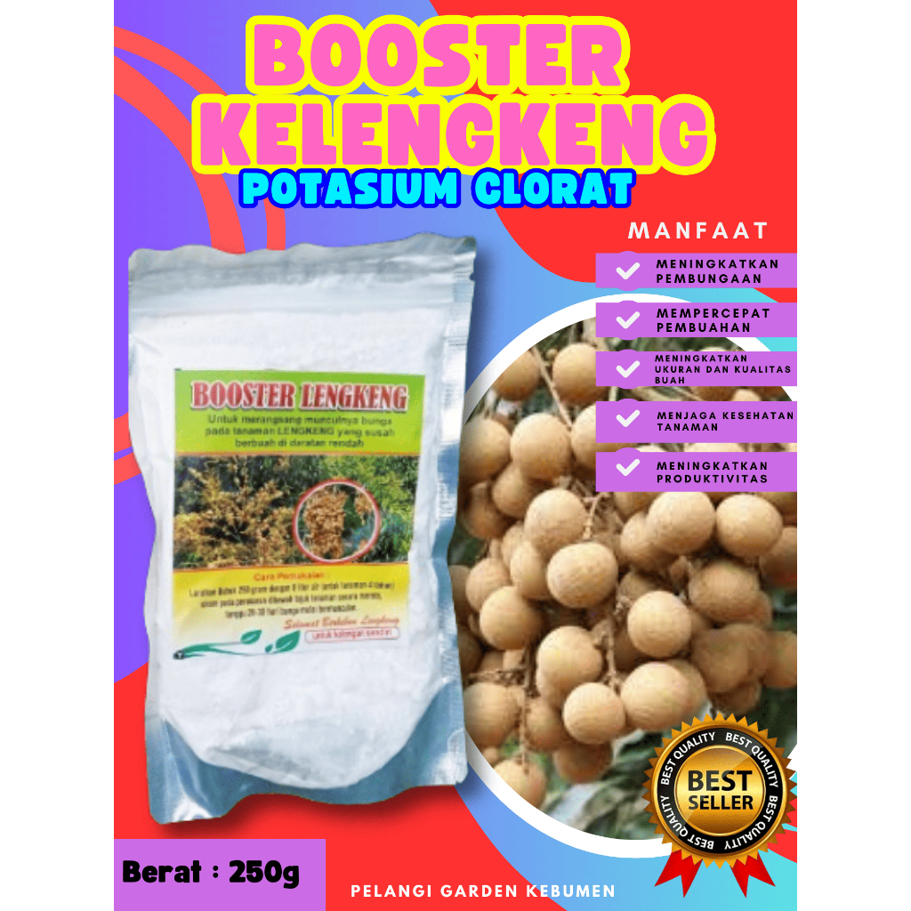 KUALITAS TERBAIK  Booster Buah Kelengkeng Murni 1Kg, Booster Buah Kelengkeng Merah