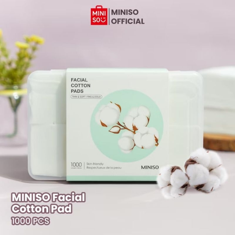MINISO Silcot Facial Cotton Pad 1000pcs / Kapas Toner Miniso/ Kapas Tipis Pembersih Make Up