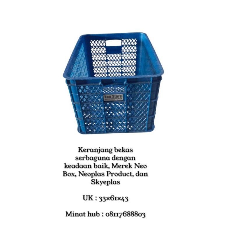 KERANJANG(SEKEN/BEKAS) INDUSTRI SERBAGUNA NEOPLAS, NEOBOX, NEOSTORE, GREEN LEFT