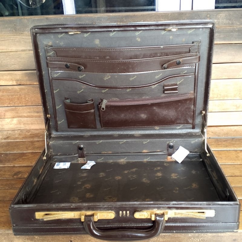 Koper kulit merk Dupont original bekas punya DPR kuno jadul antik langka vintage