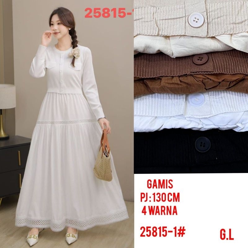 Gamis katun import vest rajut✨