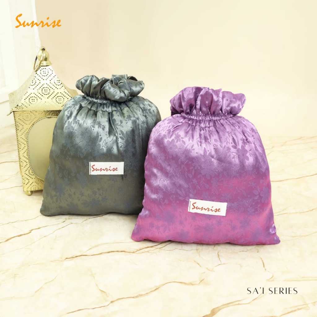 Mukena Sunrise Official Bahan Armany Jaquard  Extra Jumbo / Sa'i Dewasa