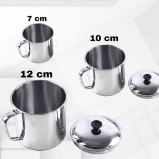 MUG STAINLESS + TUTUP / GELAS STAINLESS / GELAS TUTUP STAINLESS/ MUG STAINLESS STEEL/
