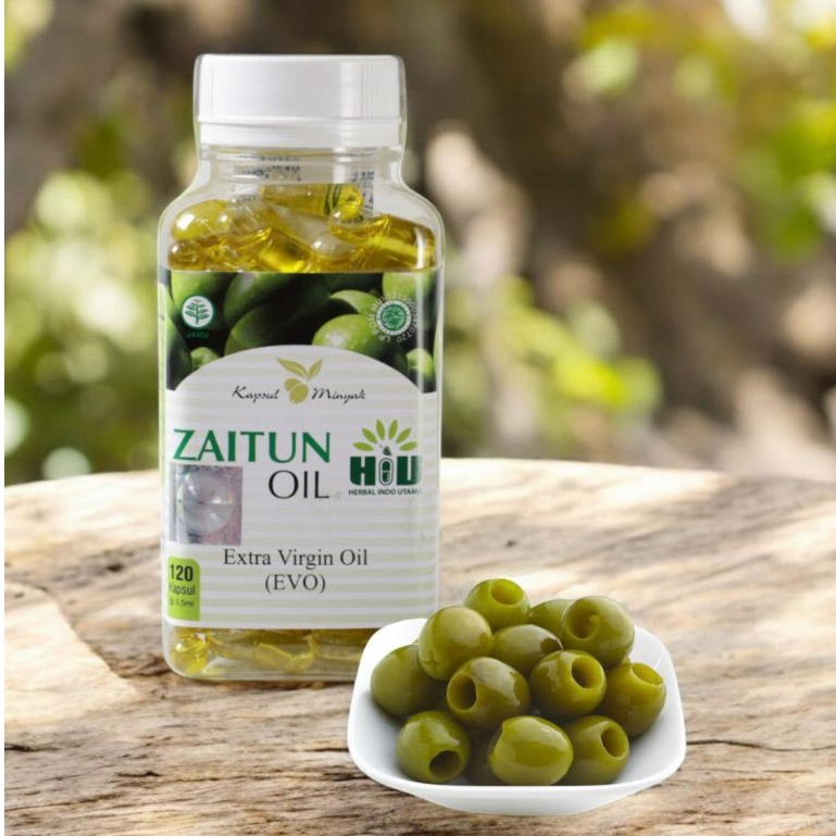 Zaitun Oil Kapsul Extra Virgin HIU Herbal Indo Utama All -Varian /Minyak Zaitun Extra Virgin (EVO)