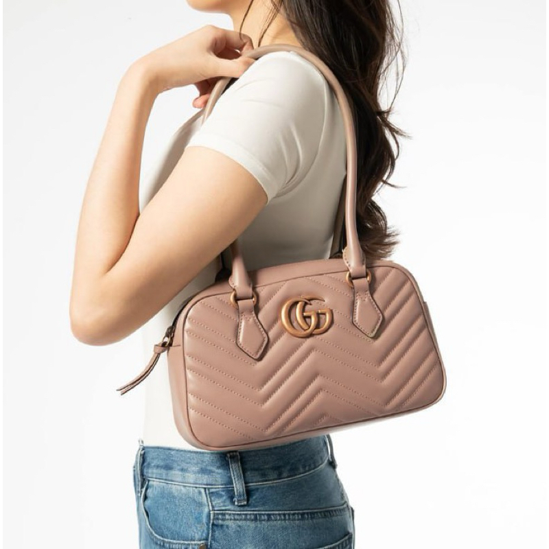 GUCCI GG Marmont Small Top Handle Tote Shoulder Bag