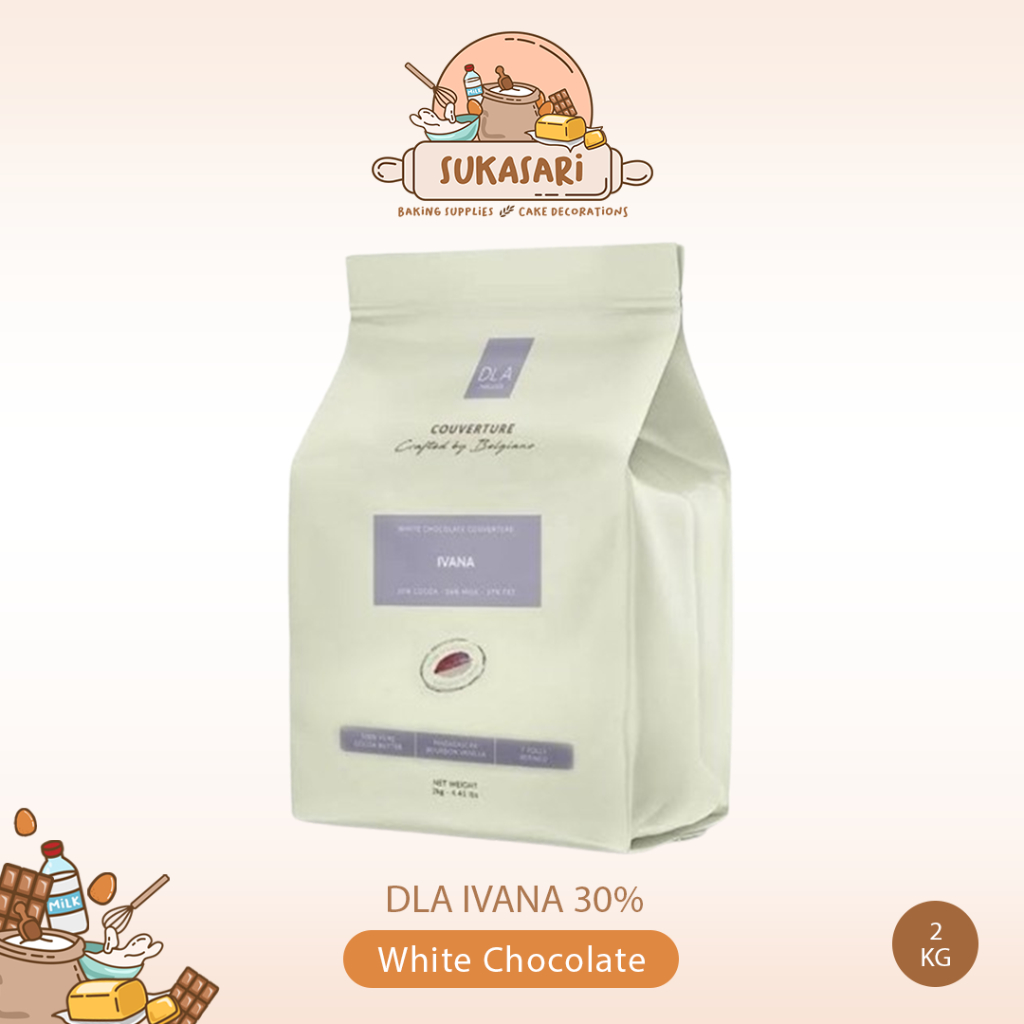 

DLA Naturals IVANA 66% 2kg Coklat Coin white Couverture Chocolate / Cokelat Koin putih