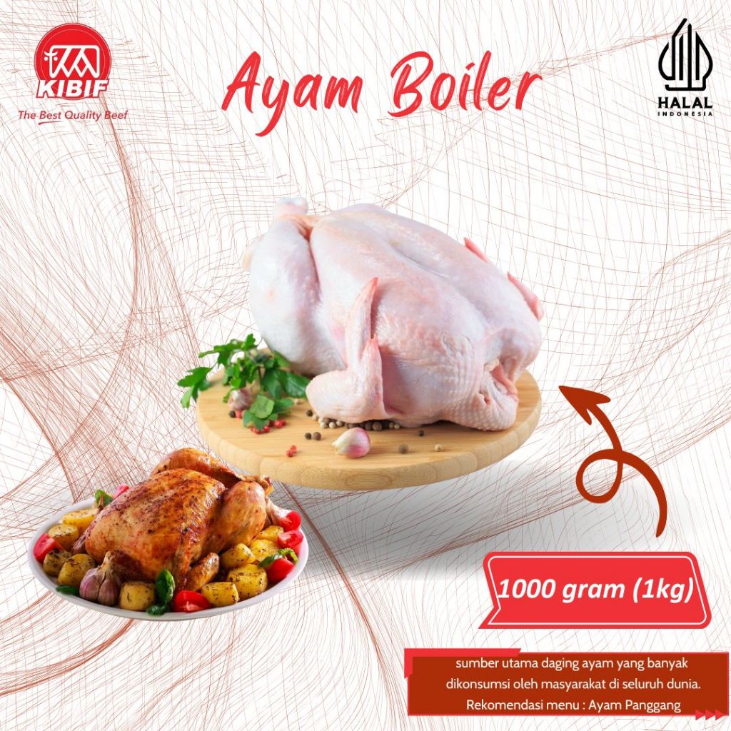 

Ayam Boiler / Karkas 1,2 kg 1200gr