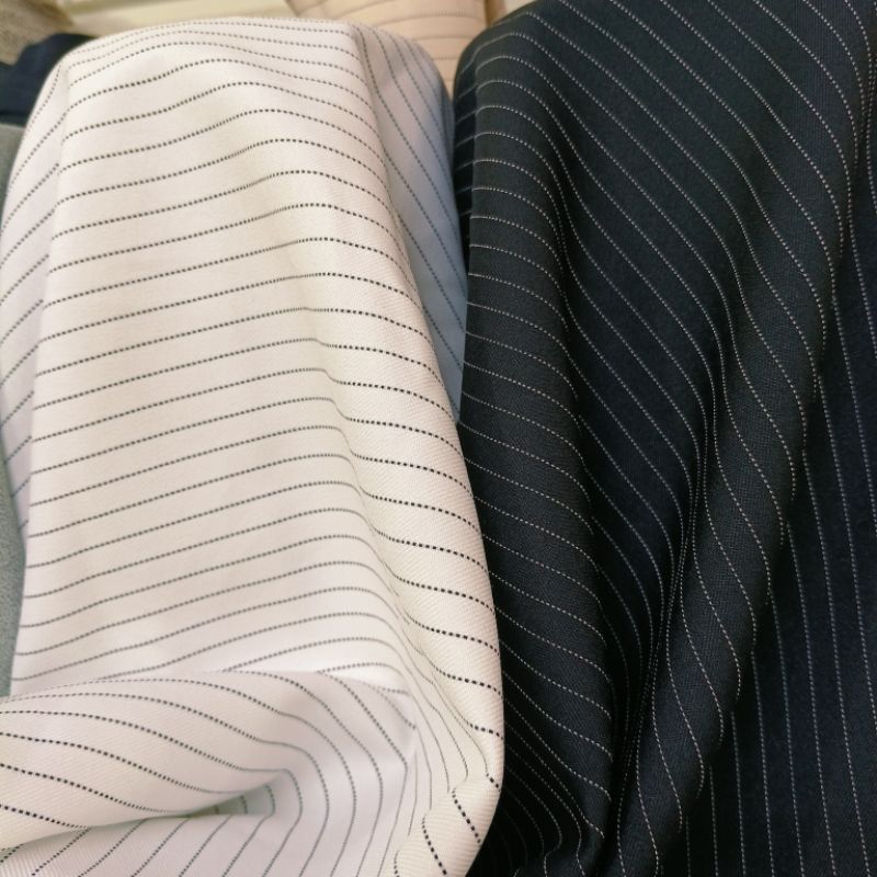 bahan semi wool salur - kain semi wool salur (harga tertera per 0,5m/50cm)